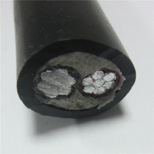 HDPE / PE Jacket Waterproof Underground 2 Core Aluminium Cable Cable Low Voltage
